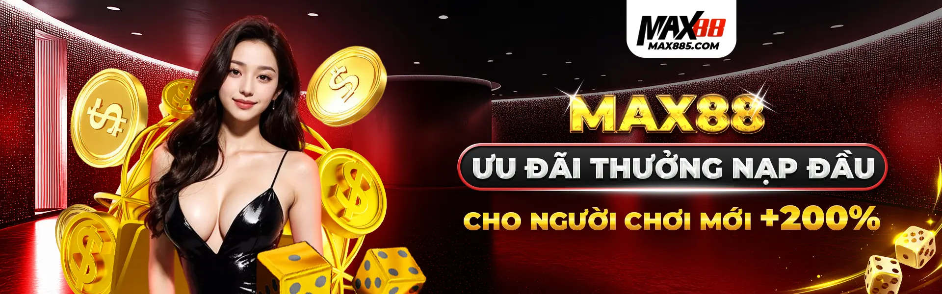 Max88 ưu đãi thưởng nạp đầu cho người mới +200%